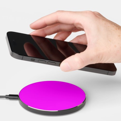 Fuchsia Solid Color  Classic Elegant Wireless Charger