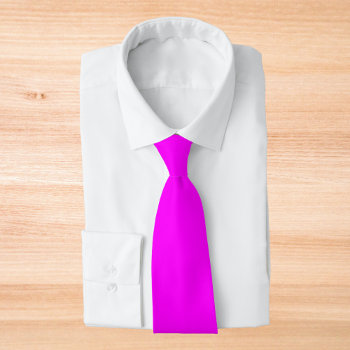 Fuchsia Solid Color Neck Tie by AmazingStuff01 at Zazzle