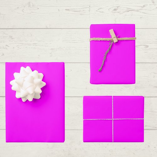 Fuchsia Solid Color Wrapping Paper Sheets