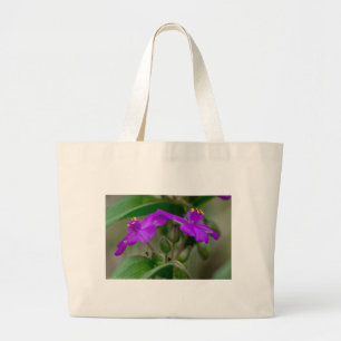 Fuchsia Spiderwort Twins Wildflower Gifts Apparel Large Tote Bag