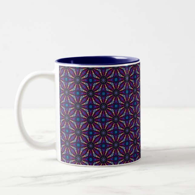 Fuchsia Stargazer Two-Tone Coffee Mug (Left)