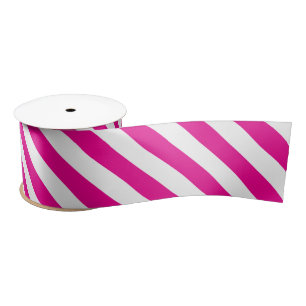 Fuchsia Stripes Satin Ribbon