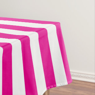 Fuchsia Stripes Tablecloth