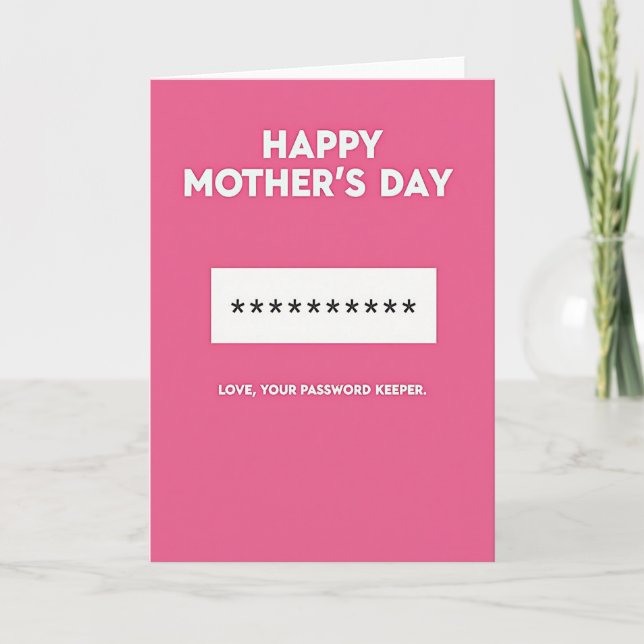 Fuchsia Sweet Mothers Day Card (Front)