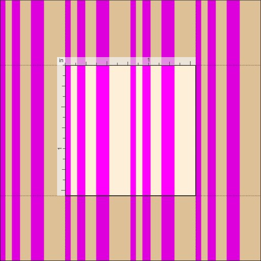 Fuchsia & Tan Colored Lines/Stripes Pattern Fabric
