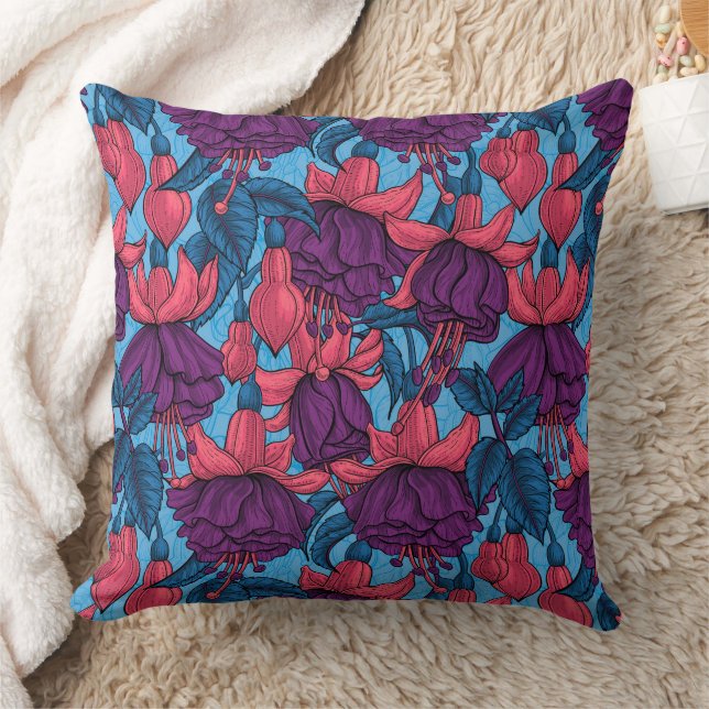 Fuchsia Throw Pillow (Blanket)