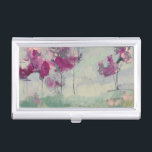 Fuchsia Treeline Business Card Case<br><div class="desc">Fuchsia Treeline I by Jennifer Goldberger. Abstract depiction of fuschia tree-like shapes against a muted background,  done in a paintstroke-like style.</div>