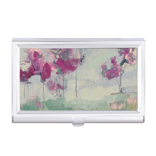 Fuchsia Treeline Business Card Case (Front)