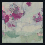 Fuchsia Treeline Faux Canvas Print<br><div class="desc">Fuchsia Treeline I by Jennifer Goldberger. Abstract depiction of fuschia tree-like shapes against a muted background,  done in a paintstroke-like style.</div>