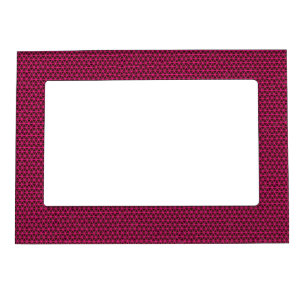 Fuchsia Triangles on Black Picture Frame
