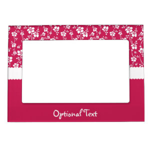 Fuchsia Tropical Floral Magnetic Frame