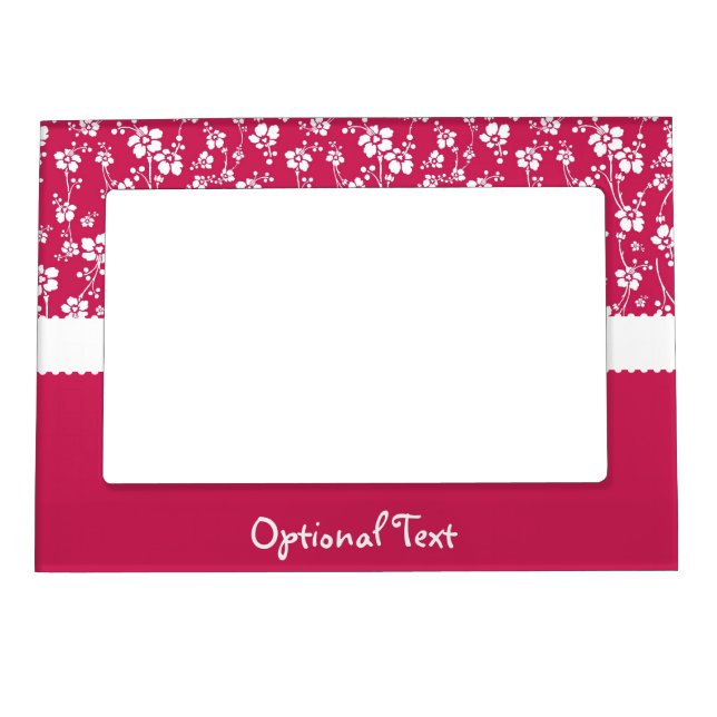 Fuchsia Tropical Floral Magnetic Frame (Front)