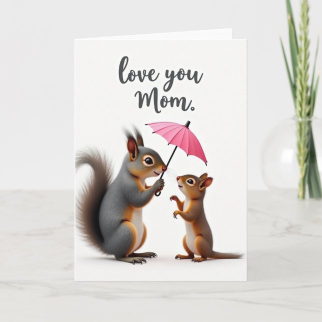 Fuchsia Umbrella Mom Card (Front)