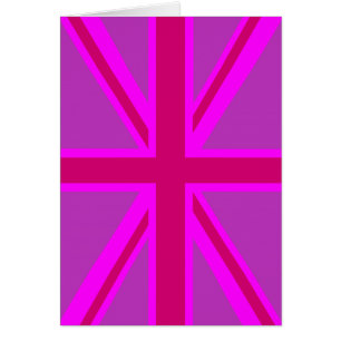 Fuchsia Union Jack Cards