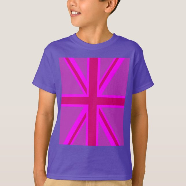 Fuchsia Union Jack T-Shirt (Front)