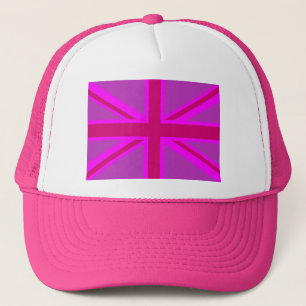 Fuchsia Union Jack Trucker Hat