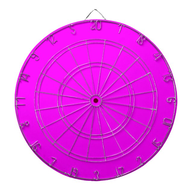 Fuchsia Violet Dartboard With Darts (Front)