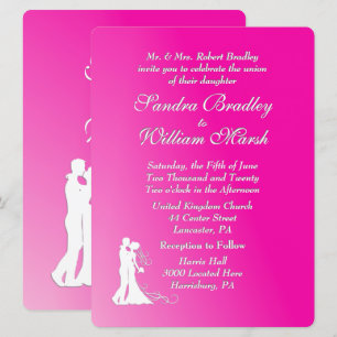 Fuchsia Wedding Invitation