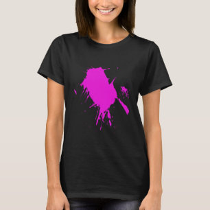 Fucsia Pink Stain Vibrant Colors Cute Rose T-Shirt