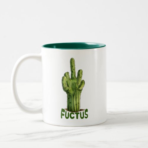 Fuctus the Naughty Plant Two_Tone Coffee Mug