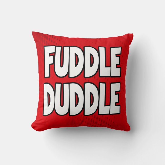 Fuddle Shiddle Throw Pillow (Front)