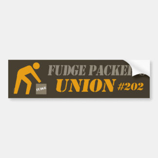 FUDGE PACKER'S UNION BUMPER STICKER