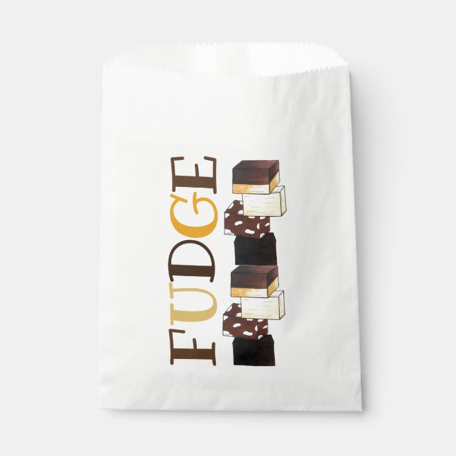 Fudge Stack Confection Confectionery Candy Sweets Favor Bag (Front)