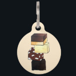 Fudge Stack Confection Confectionery Candy Sweets Pet ID Tag<br><div class="desc">Foodie design features an original marker illustration of a stack of fudge squares in chocolate peanut butter, vanilla, chocolate marshmallow and dark chocolate. This candy design is also available on other products. Lots of additional food and confectionery themed illustrations are also available from this shop. Don't see what you're looking...</div>