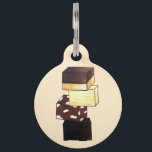 Fudge Stack Confection Confectionery Candy Sweets Pet ID Tag<br><div class="desc">Foodie design features an original marker illustration of a stack of fudge squares in chocolate peanut butter, vanilla, chocolate marshmallow and dark chocolate. This candy design is also available on other products. Lots of additional food and confectionery themed illustrations are also available from this shop. Don't see what you're looking...</div>