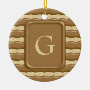 Fudge Striped Shortbread Cookies Ceramic Ornament