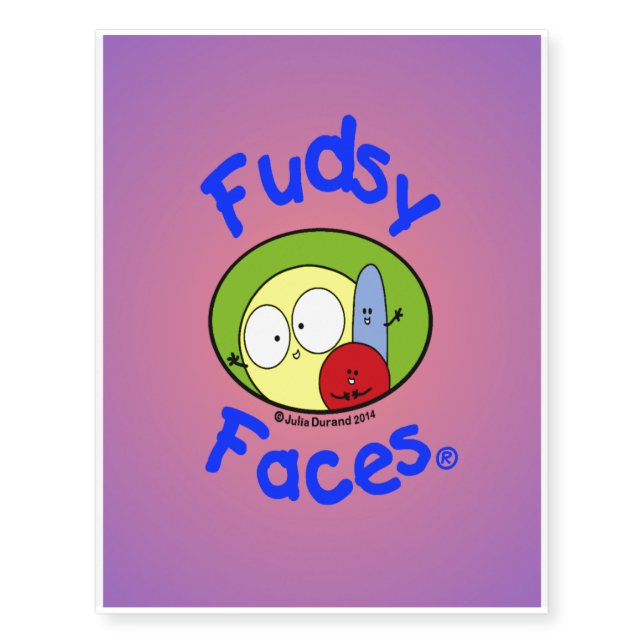 "Fudsy Faces"-Logo Temporary Tattoos (Front)