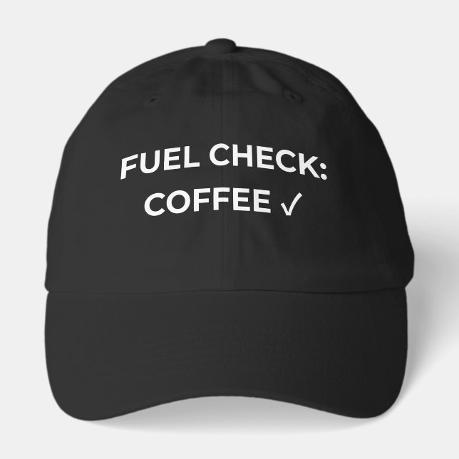 Fuel Check Coffee Checked Hat (Front)
