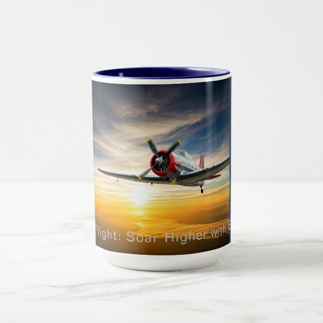 "Fuel for Flight: Soar Higher with Every Sip!" Mug (Center)