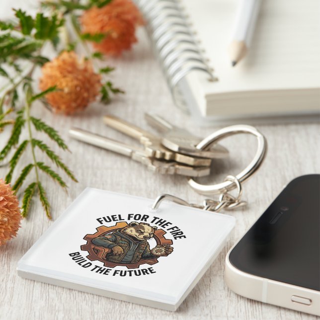 Fuel For The Fire Long Sleeve Keychain (Front Right)