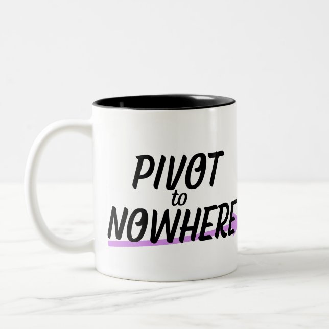 Fuel for the Pivot | Ceramic Two-Tone Coffee Mug (Left)