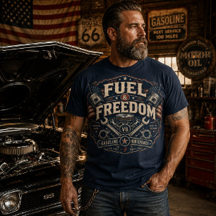 Fuel & Freedom Vintage Garage Culture Americana T-Shirt