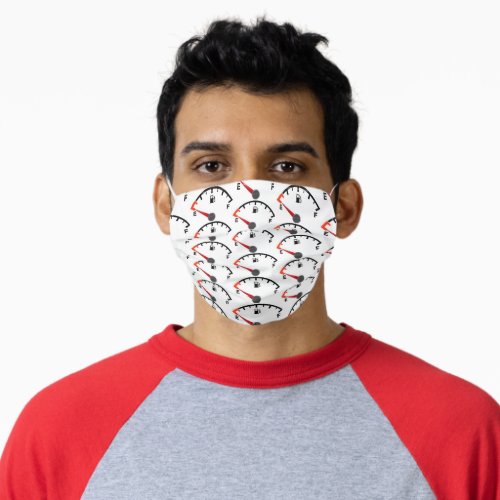 Fuel Gauge on Empty Adult Cloth Face Mask