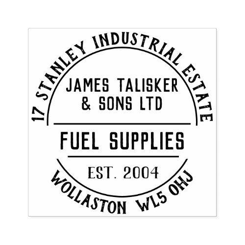Fuel Supplies Rubber Stamp