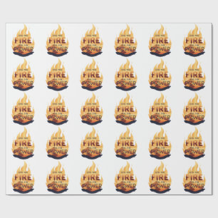 Fuel the Fire Feel the Power Motivational Tee Wrapping Paper
