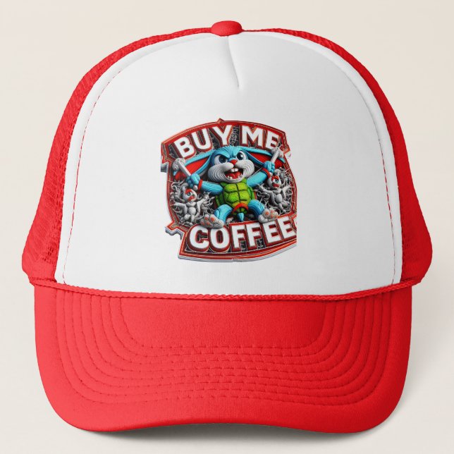 Fuel Your Day: Buy Me Coffee Trucker Hat (Front)
