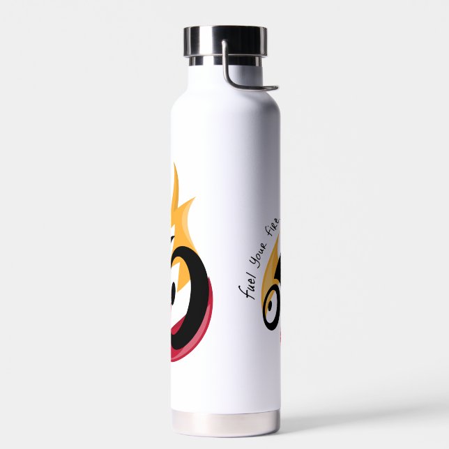 Fuel Your Fire. cycling motivation Water Bottle (Left)