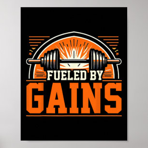 Fueled 1 By Gain Bodybuilding Gym Poster