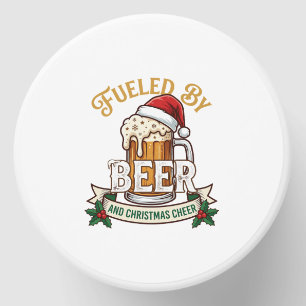 Fueled Beer Christmas Cheer Mug Santa Hat Holly Mini Candle Favors