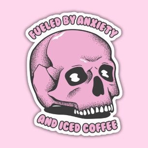 Fueled By Anxiety and Iced Coffee Sticker