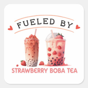 Fueled by Boba Tea Square Sticker