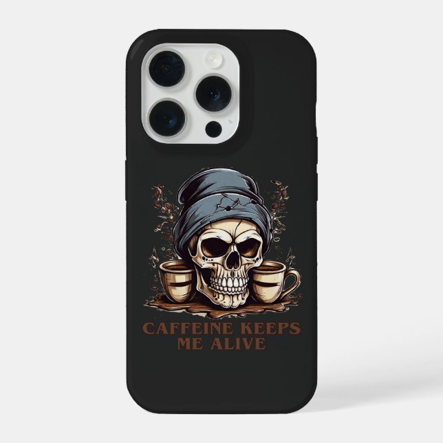 Fueled by Caffeine-Caffeine Keeps Me Alive iPhone Case (Back)