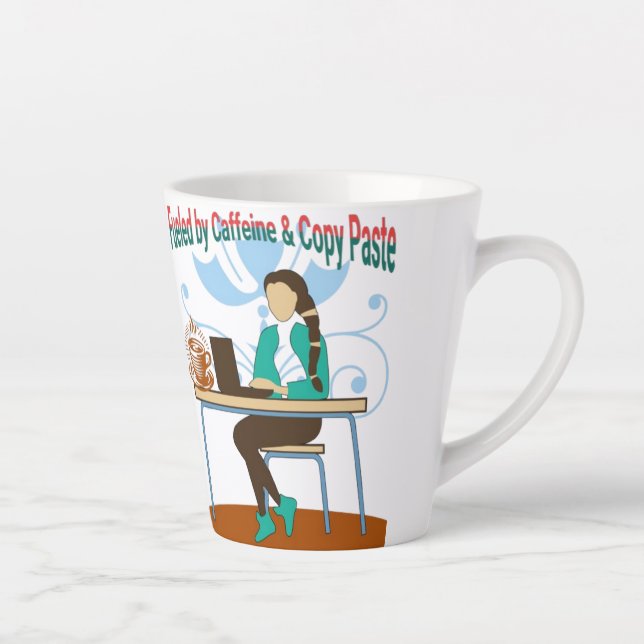 Fueled by Caffeine & Copy Paste Mug – Funny Coding (Right)