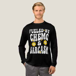 Fueled by Chemo and Sarcasm Funny Chemotherapy Can Tri-Blend Shirt
