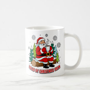 Fueled by Christmas Brew Santa Art Coffee Mug