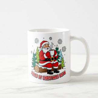Fueled by Christmas Brew Santa Art Coffee Mug